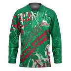 Personalized South Sydney Rabbitohs Rugby Hockey Jersey Urban Street Graffiti Style - Distressed Splatter Elements