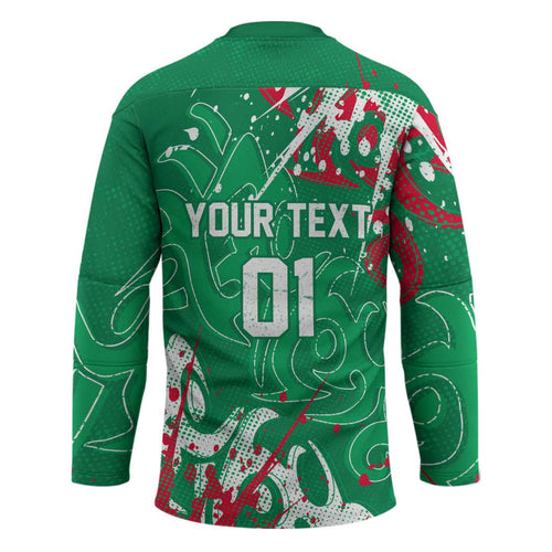 Personalized South Sydney Rabbitohs Rugby Hockey Jersey Urban Street Graffiti Style - Distressed Splatter Elements
