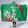 Personalized South Sydney Rabbitohs Rugby Hooded Blanket Urban Street Graffiti Style - Distressed Splatter Elements