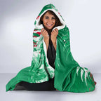 Personalized South Sydney Rabbitohs Rugby Hooded Blanket Urban Street Graffiti Style - Distressed Splatter Elements