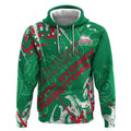 Personalized South Sydney Rabbitohs Rugby Hoodie Urban Street Graffiti Style - Distressed Splatter Elements