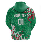 Personalized South Sydney Rabbitohs Rugby Hoodie Urban Street Graffiti Style - Distressed Splatter Elements