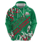 Personalized South Sydney Rabbitohs Rugby Hoodie Urban Street Graffiti Style - Distressed Splatter Elements