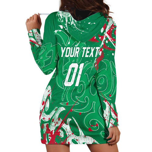Personalized South Sydney Rabbitohs Rugby Hoodie Dress Urban Street Graffiti Style - Distressed Splatter Elements