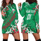 Personalized South Sydney Rabbitohs Rugby Hoodie Dress Urban Street Graffiti Style - Distressed Splatter Elements