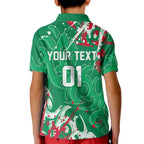 Personalized South Sydney Rabbitohs Rugby Kid Polo Shirt Urban Street Graffiti Style - Distressed Splatter Elements