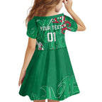 Personalized South Sydney Rabbitohs Rugby Kid Short Sleeve Dress Urban Street Graffiti Style - Distressed Splatter Elements