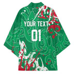 Personalized South Sydney Rabbitohs Rugby Kimono Urban Street Graffiti Style - Distressed Splatter Elements