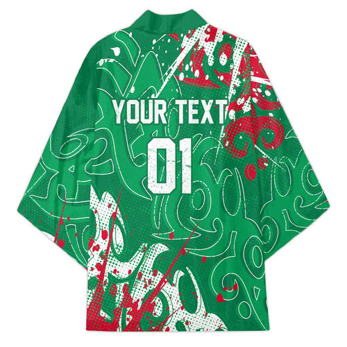 Personalized South Sydney Rabbitohs Rugby Kimono Urban Street Graffiti Style - Distressed Splatter Elements