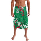 Personalized South Sydney Rabbitohs Rugby Lavalava Urban Street Graffiti Style - Distressed Splatter Elements