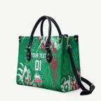 Personalized South Sydney Rabbitohs Rugby Leather Bag Urban Street Graffiti Style - Distressed Splatter Elements