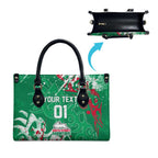 Personalized South Sydney Rabbitohs Rugby Leather Bag Urban Street Graffiti Style - Distressed Splatter Elements