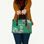 Personalized South Sydney Rabbitohs Rugby Leather Bag Urban Street Graffiti Style - Distressed Splatter Elements