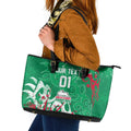 Personalized South Sydney Rabbitohs Rugby Leather Tote Bag Urban Street Graffiti Style - Distressed Splatter Elements
