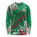 Personalized South Sydney Rabbitohs Rugby Long Sleeve Shirt Urban Street Graffiti Style - Distressed Splatter Elements