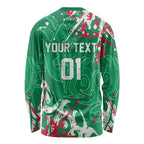 Personalized South Sydney Rabbitohs Rugby Long Sleeve Shirt Urban Street Graffiti Style - Distressed Splatter Elements