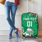 Personalized South Sydney Rabbitohs Rugby Luggage Cover Urban Street Graffiti Style - Distressed Splatter Elements