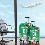 Personalized South Sydney Rabbitohs Rugby Luggage Cover Urban Street Graffiti Style - Distressed Splatter Elements