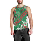 Personalized South Sydney Rabbitohs Rugby Men Tank Top Urban Street Graffiti Style - Distressed Splatter Elements