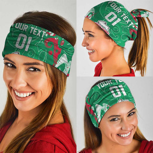 Personalized South Sydney Rabbitohs Rugby Neck Gaiter Urban Street Graffiti Style - Distressed Splatter Elements