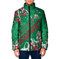 Personalized South Sydney Rabbitohs Rugby Padded Jacket Urban Street Graffiti Style - Distressed Splatter Elements