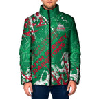 Personalized South Sydney Rabbitohs Rugby Padded Jacket Urban Street Graffiti Style - Distressed Splatter Elements