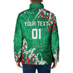Personalized South Sydney Rabbitohs Rugby Padded Jacket Urban Street Graffiti Style - Distressed Splatter Elements