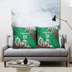 Personalized South Sydney Rabbitohs Rugby Pillow Cover Urban Street Graffiti Style - Distressed Splatter Elements