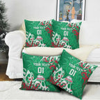 Personalized South Sydney Rabbitohs Rugby Pillow Cover Urban Street Graffiti Style - Distressed Splatter Elements