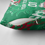 Personalized South Sydney Rabbitohs Rugby Pillow Cover Urban Street Graffiti Style - Distressed Splatter Elements