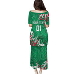 Personalized South Sydney Rabbitohs Rugby Puletasi Urban Street Graffiti Style - Distressed Splatter Elements