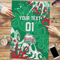 Personalized South Sydney Rabbitohs Rugby Puzzle Urban Street Graffiti Style - Distressed Splatter Elements