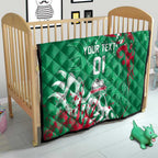 Personalized South Sydney Rabbitohs Rugby Quilt Urban Street Graffiti Style - Distressed Splatter Elements
