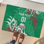 Personalized South Sydney Rabbitohs Rugby Rubber Doormat Urban Street Graffiti Style - Distressed Splatter Elements