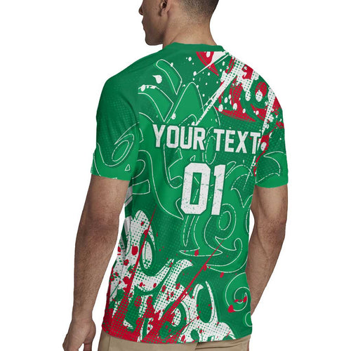 Personalized South Sydney Rabbitohs Rugby Rugby Jersey Urban Street Graffiti Style - Distressed Splatter Elements