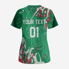 Personalized South Sydney Rabbitohs Rugby Scrub Top Urban Street Graffiti Style - Distressed Splatter Elements