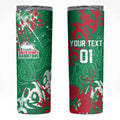 Personalized South Sydney Rabbitohs Rugby Skinny Tumbler Urban Street Graffiti Style - Distressed Splatter Elements