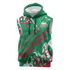 Personalized South Sydney Rabbitohs Rugby Sleeveless Hoodie Urban Street Graffiti Style - Distressed Splatter Elements