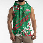 Personalized South Sydney Rabbitohs Rugby Sleeveless Hoodie Urban Street Graffiti Style - Distressed Splatter Elements
