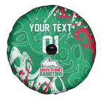 Personalized South Sydney Rabbitohs Rugby Spare Tire Cover Urban Street Graffiti Style - Distressed Splatter Elements