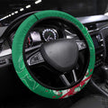 South Sydney Rabbitohs Rugby Steering Wheel Cover Urban Street Graffiti Style - Distressed Splatter Elements