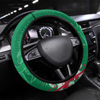 South Sydney Rabbitohs Rugby Steering Wheel Cover Urban Street Graffiti Style - Distressed Splatter Elements