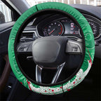 South Sydney Rabbitohs Rugby Steering Wheel Cover Urban Street Graffiti Style - Distressed Splatter Elements