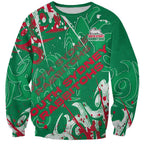 Personalized South Sydney Rabbitohs Rugby Sweatshirt Urban Street Graffiti Style - Distressed Splatter Elements