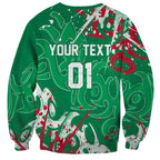 Personalized South Sydney Rabbitohs Rugby Sweatshirt Urban Street Graffiti Style - Distressed Splatter Elements