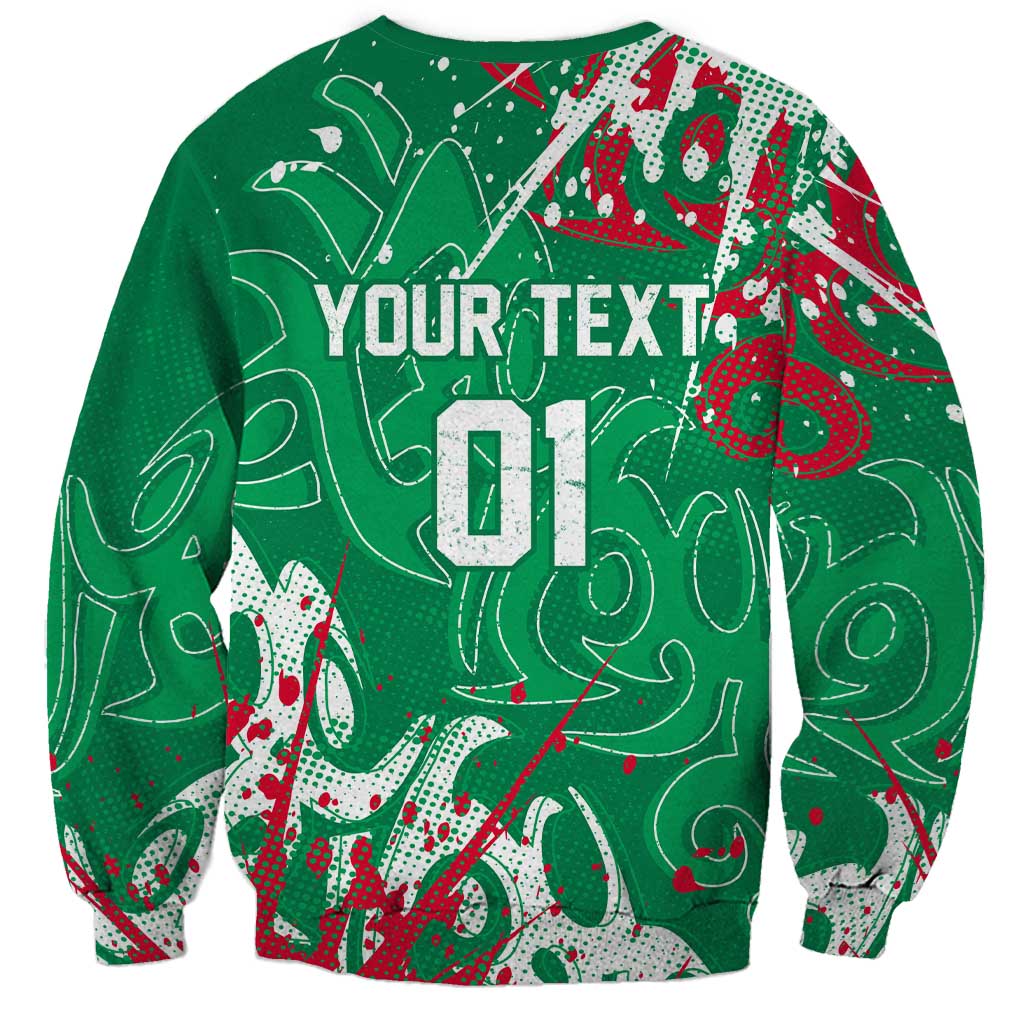 Personalized South Sydney Rabbitohs Rugby Sweatshirt Urban Street Graffiti Style - Distressed Splatter Elements