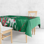Personalized South Sydney Rabbitohs Rugby Tablecloth Urban Street Graffiti Style - Distressed Splatter Elements