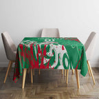 Personalized South Sydney Rabbitohs Rugby Tablecloth Urban Street Graffiti Style - Distressed Splatter Elements