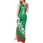 Personalized South Sydney Rabbitohs Rugby Tank Maxi Dress Urban Street Graffiti Style - Distressed Splatter Elements