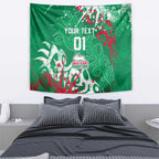 Personalized South Sydney Rabbitohs Rugby Tapestry Urban Street Graffiti Style - Distressed Splatter Elements